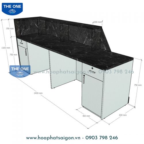 Quầy Lễ Tân Hiện Đại - Cao Cấp QLTCC100